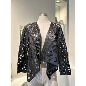 NEW NATTO drape hip jacket in black